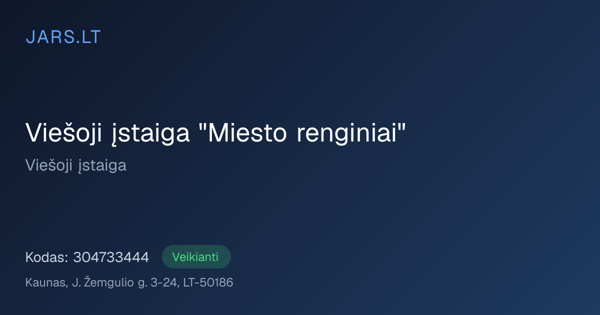 Viešoji įstaiga 